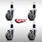 Service Caster 4'' SS Thermoplastic Rubber Wheel Swivel 1-1/2'' Expanding Stem Caster Set, 4PK SCC-SSEX20S414-TPRB-112-4 - alternate 2